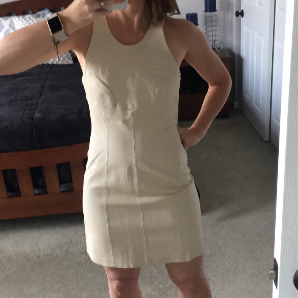 T Alexander Wang leather Razor back dress